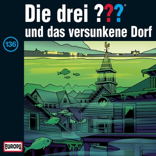 Tonie-Figur und das versunkene Dorf aus der Serie Die drei ???