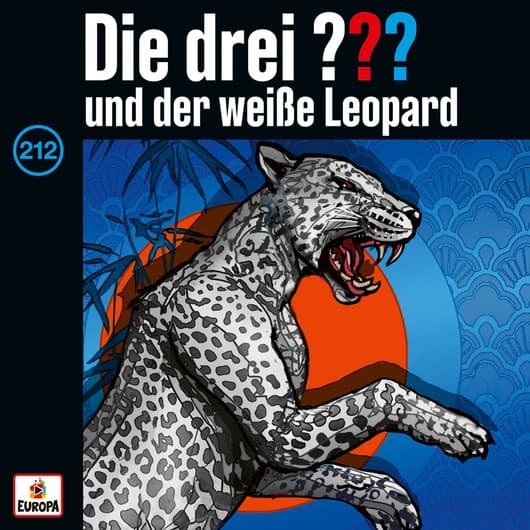 Tonie-Figur und der weiße Leopard aus der Serie Die drei ???