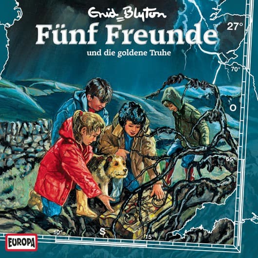 Tonie-Figur und die goldene Truhe aus der Serie Fünf Freunde