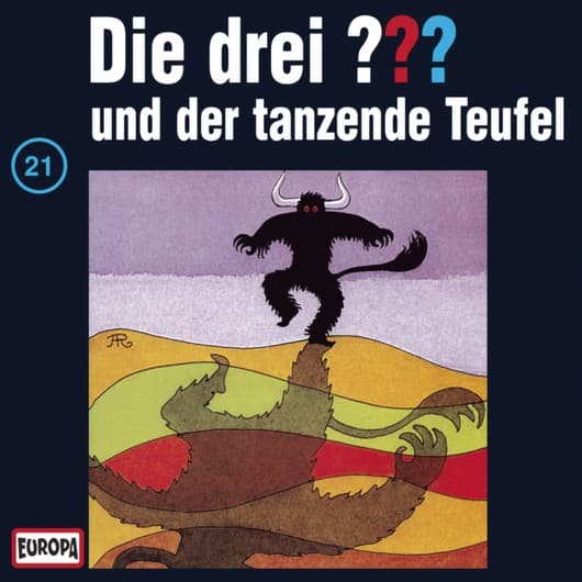 Tonie-Figur und der tanzende Teufel aus der Serie Die drei ???