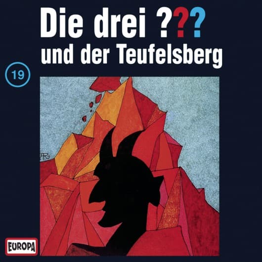 Tonie-Figur und der Teufelsberg aus der Serie Die drei ???