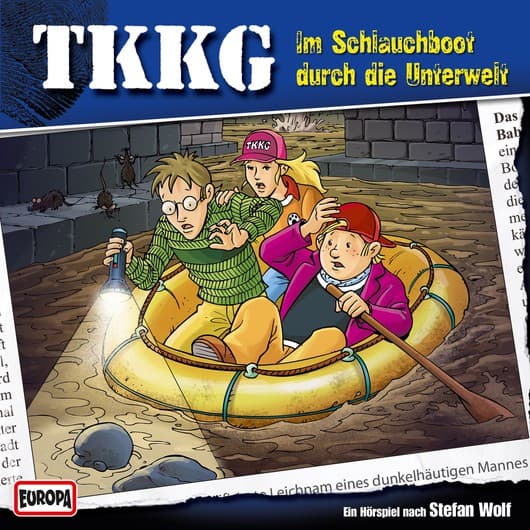 Tonie-Figur Im Schlauchboot durch die Unterwelt aus der Serie TKKG