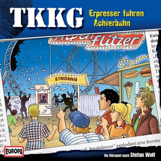 Tonie-Figur Erpresser fahren Achterbahn aus der Serie TKKG