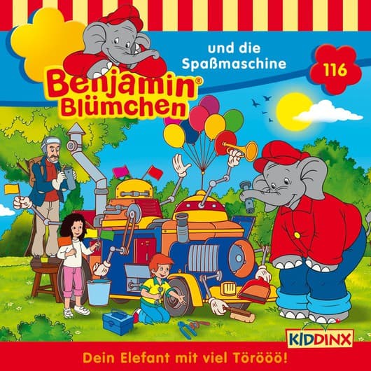 Tonie-Figur und die Spaßmaschine aus der Serie Benjamin Blümchen