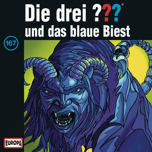 Tonie-Figur und das blaue Biest aus der Serie Die drei ???