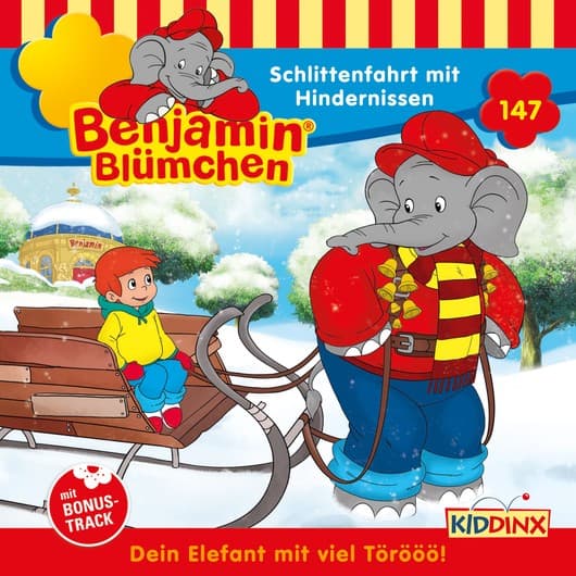 Tonie-Figur Schlittenfahrt mit Hindernissen aus der Serie Benjamin Blümchen