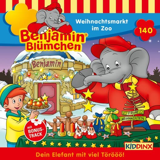 Tonie-Figur Weihnachtsmarkt im Zoo aus der Serie Benjamin Blümchen
