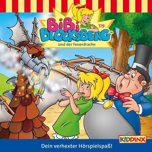 Tonie-Figur und der Feuerdrache aus der Serie Bibi Blocksberg