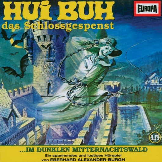Tonie-Figur Hui Buh im dunklen Mitternachtswald aus der Serie Hui Buh, das Schlossgespenst
