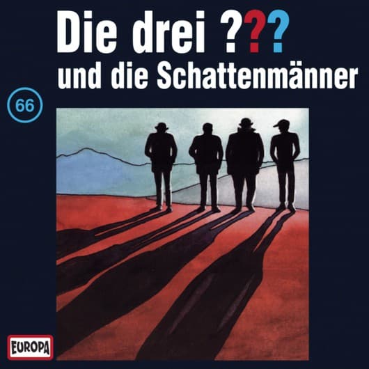 Tonie-Figur und die Schattenmänner aus der Serie Die drei ???