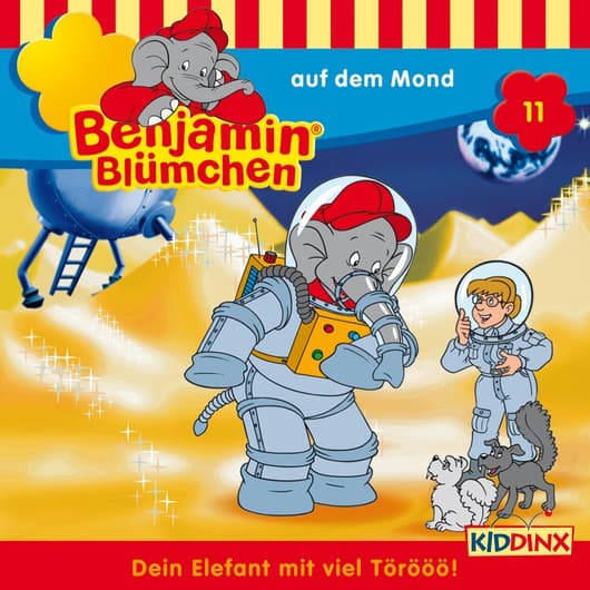 Tonie-Figur auf dem Mond aus der Serie Benjamin Blümchen