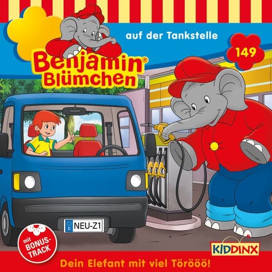 Tonie-Figur auf der Tankstelle aus der Serie Benjamin Blümchen