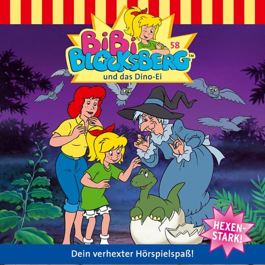 Tonie-Figur und das Dino-Ei aus der Serie Bibi Blocksberg