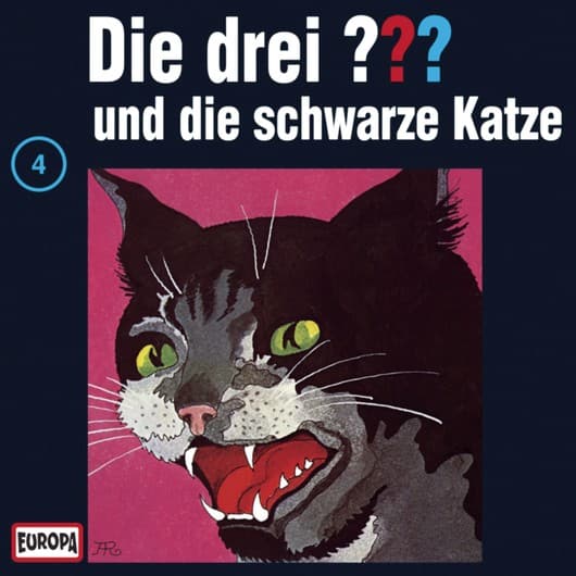 Tonie-Figur und die schwarze Katze aus der Serie Die drei ???