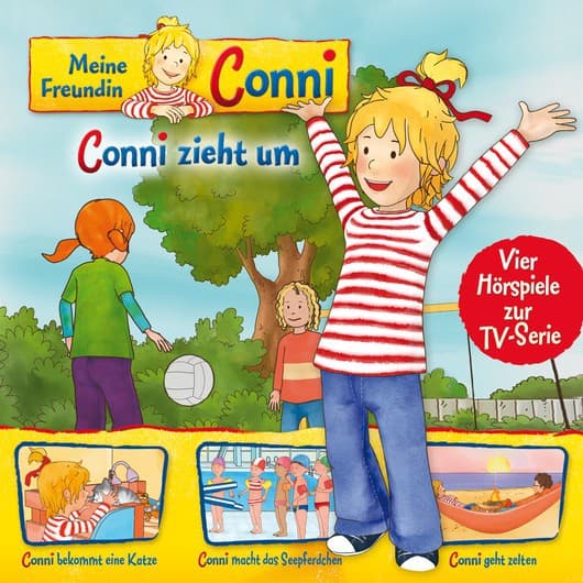 Tonie-Figur Conni zieht um / Conni bekommt eine Katze / Conni macht das Seepferdchen / Conni geht zelten (Vier Hörspiele zur TV-Serie) aus der Serie Meine Freundin Conni