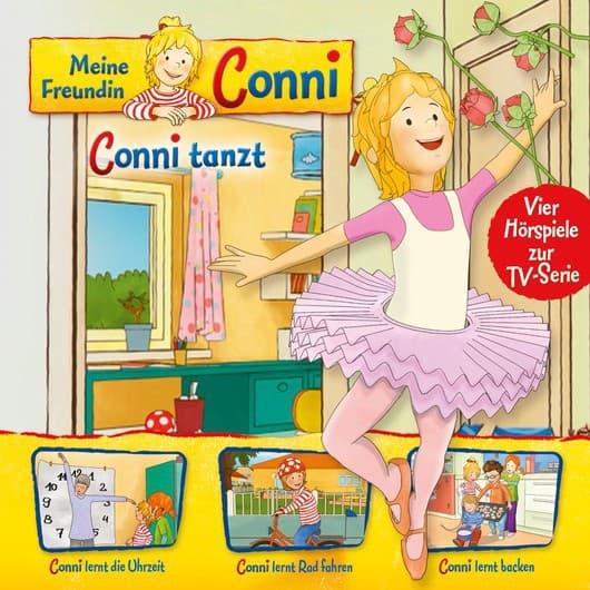 Tonie-Figur Conni tanzt / Conni lernt die Uhrzeit / Conni lernt Rad fahren / Conni lernt backen (Vier Hörspiele zur TV-Serie) aus der Serie Meine Freundin Conni