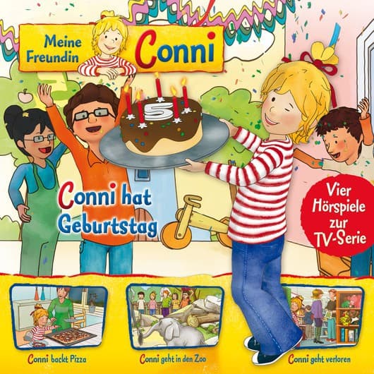 Tonie-Figur Conni hat Geburtstag / Conni backt Pizza / Conni geht in den Zoo / Conni geht verloren (Vier Hörspiele zur TV-Serie) aus der Serie Meine Freundin Conni