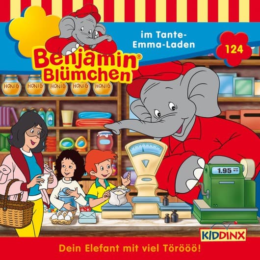 Tonie-Figur im Tante-Emma-Laden aus der Serie Benjamin Blümchen