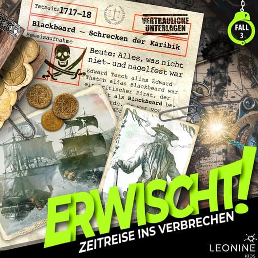Tonie-Figur Folge 03: Blackbeard - Schrecken der Karibik aus der Serie Erwischt! Zeitreise ins Verbrechen