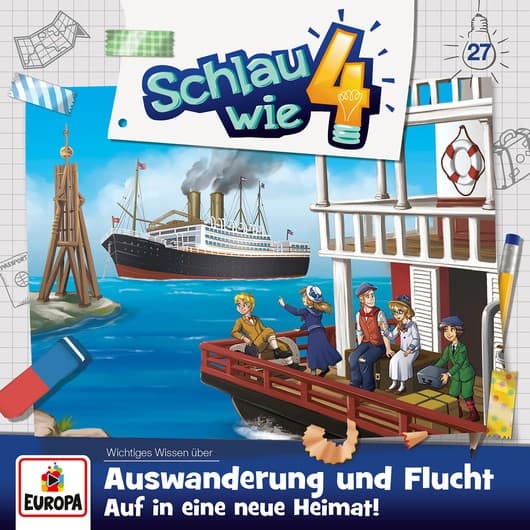 Tonie-Figur Folge 27: Auswanderung und Flucht. Auf in eine neue Heimat! aus der Serie Schlau wie Vier