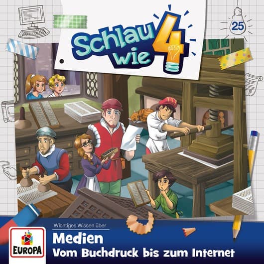 Tonie-Figur Folge 25: Medien. Vom Buchdruck bis zum Internet aus der Serie Schlau wie Vier