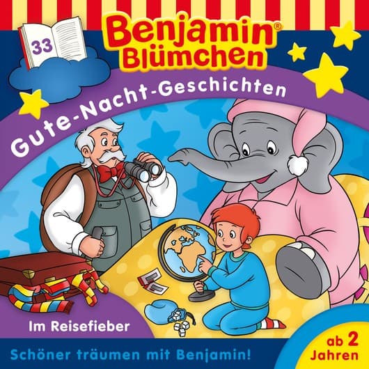 Tonie-Figur Benjamin Blümchen, Gute-Nacht-Geschichten, Folge 33: Im Reisefieber aus der Serie Benjamin Blümchen