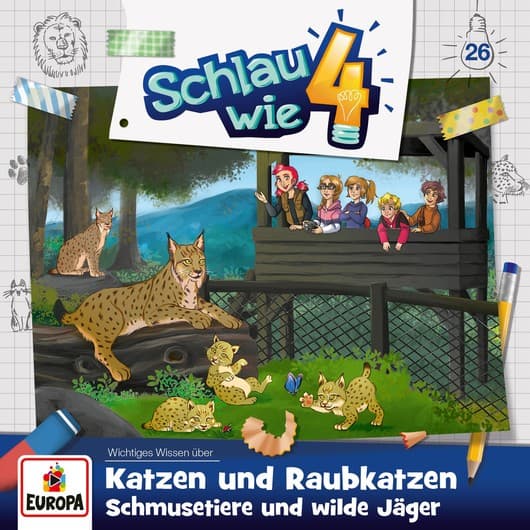 Tonie-Figur Folge 26: Katzen und Raubkatzen. Schmusetiere und wilde Jäger aus der Serie Schlau wie Vier
