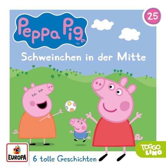 Tonie-Figur Schweinchen in der Mitte aus der Serie Peppa Pig