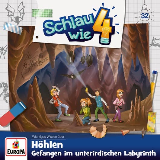 Tonie-Figur Folge 32: Höhlen. Gefangen im unterirdischen Labyrinth aus der Serie Schlau wie Vier