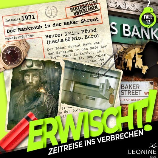 Tonie-Figur Folge 12: Der Bankraub in der Baker Street aus der Serie Erwischt! Zeitreise ins Verbrechen